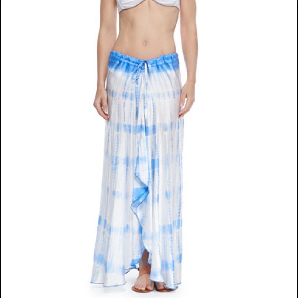 LeTarte 100% silk flowy beach skirt